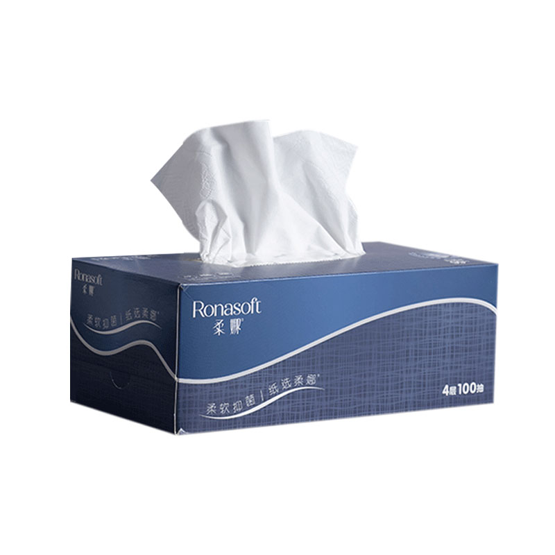Bacteriostatic Virgin Wood Pulp Box Facial Tissue