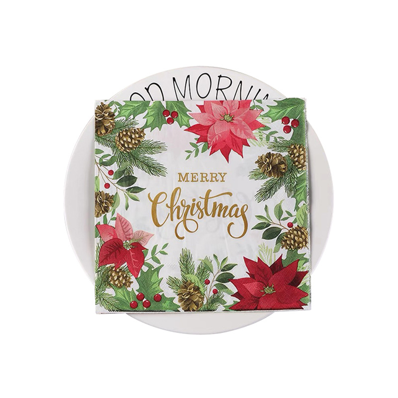 1/4 fold Wholesale Disposable Tissue Paper white Colored Paper Napkin 2ply